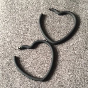 Heart Shaped Hoop Earrings